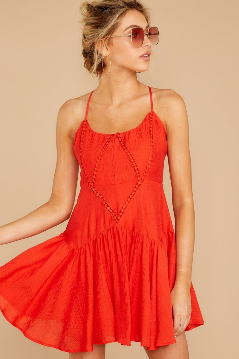 From A Song Tomato Red Dress | Red Dress 