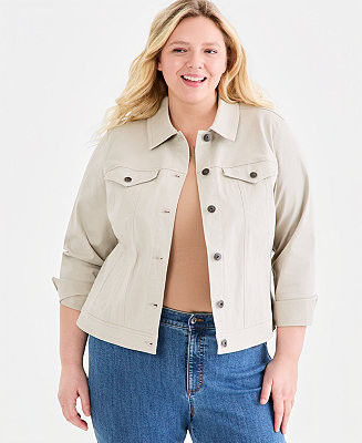 Plus Size Classic Denim Jacket | Macy's