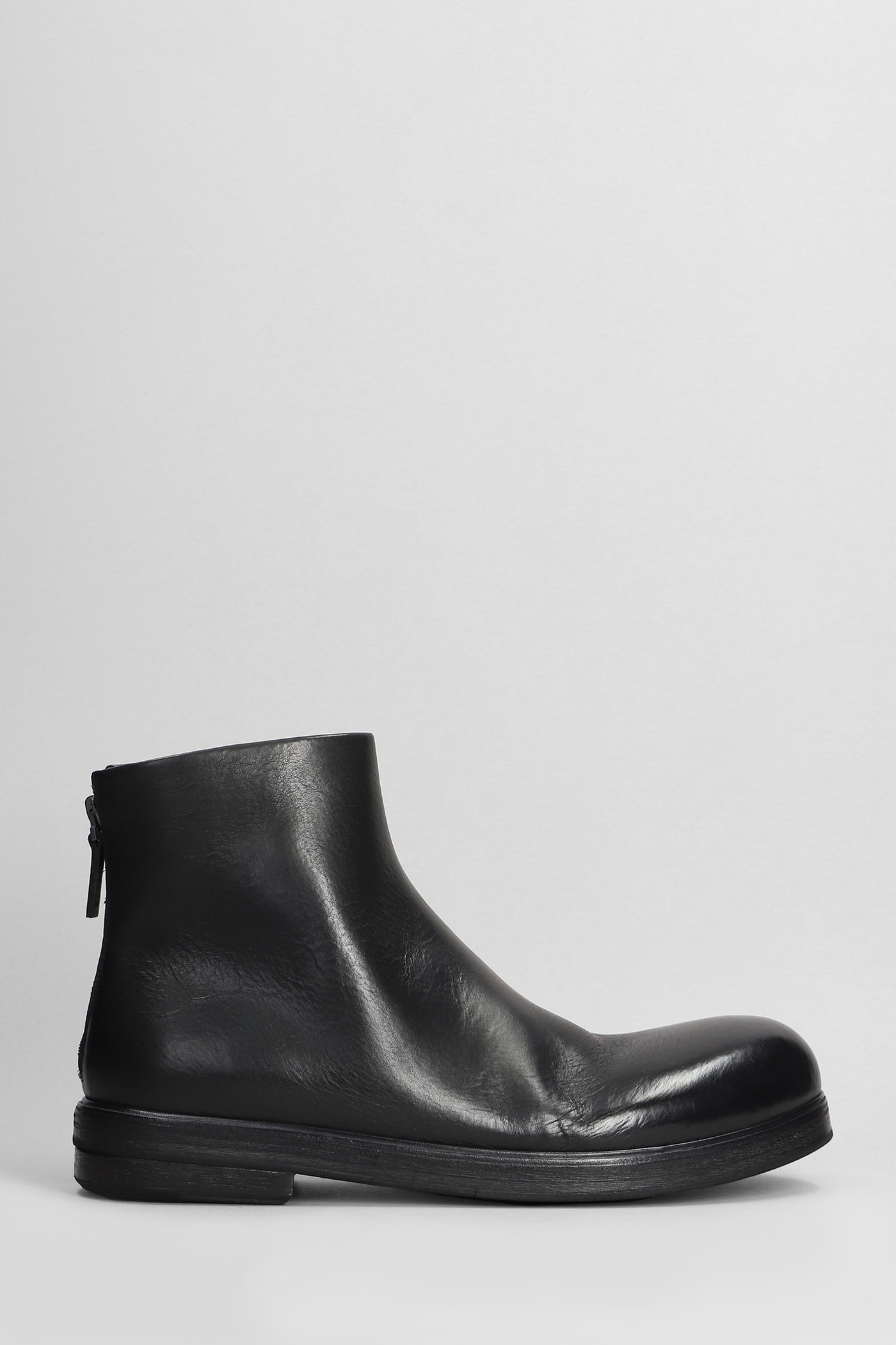 Marsell Zucca Ankle Boots In Black Leather | Italist.com US