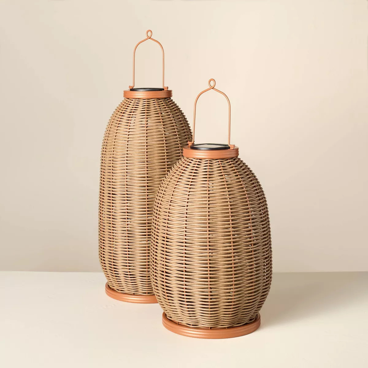 Rattan Solar Outdoor Patio Lantern - Hearth & Hand™ with Magnolia | Target