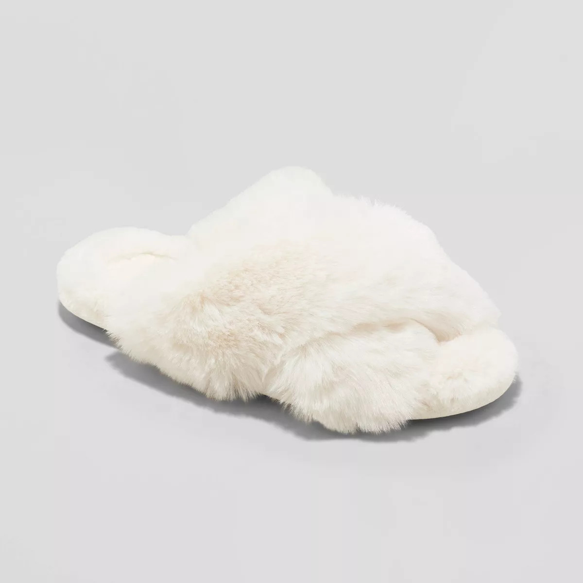 Women's Paris Crossband Faux Fur Slippers - Stars Above™ | Target