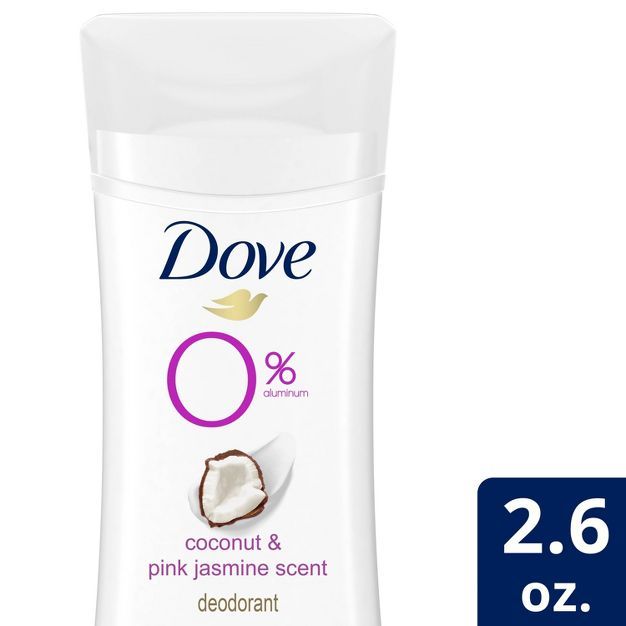 Dove Beauty 0% Aluminum Coconut &#38; Pink Jasmine Deodorant Stick - 2.6oz | Target