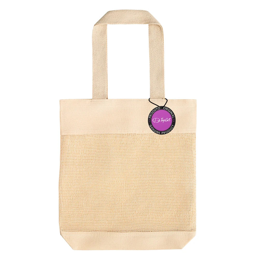Sacola Ecobag em Malha de Algodao 39x43cm Calabria TopGet Bege | Renner (BR)