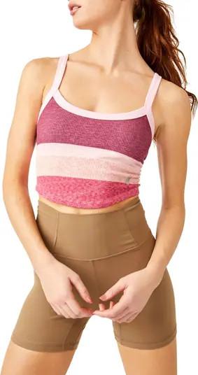 Free People FP Movement All Clear Stripe Space Dyed Rib Crop Camisole | Nordstrom | Nordstrom