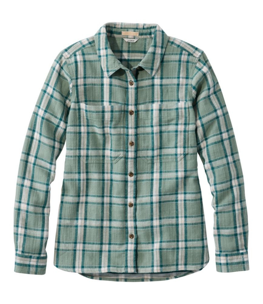 Women's 1912 Field Flannel Shirt Faded Sage Plaid Small L. L.Bean | L.L. Bean