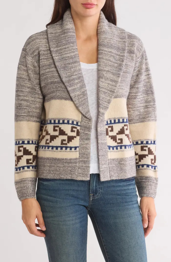 Lucky Brand Novelty Pattern Shawl Collar Cardigan | Nordstromrack | Nordstrom Rack