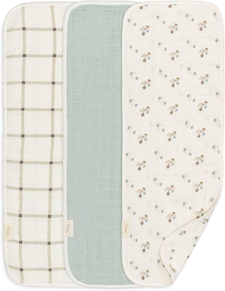 Crane Baby 100% Organic Cotton 3-pc. Burp Cloth Set - GOTS Certified Cotton, Absorbent & Lightwei... | Amazon (US)