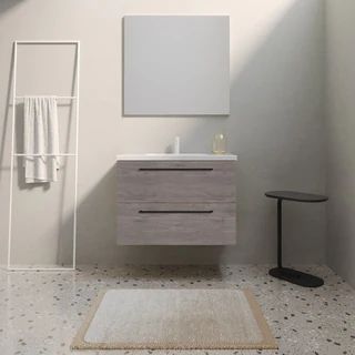 24" Modern Bathroom Vanity Dakota Set | Chicago Oak Wood | 24 x 24 x 18" Cabinet + Sink | Bed Bath & Beyond