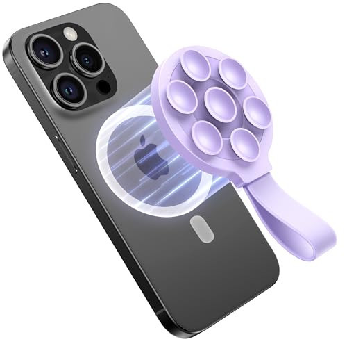 Silicone Suction Phone Case Mount, Magnetic Suction Cup Phone Holder Stand for iPhone & Android, Hands-Free Cell Phone Accessory Holder for Selfies and Tiktok Videos | Amazon (US)