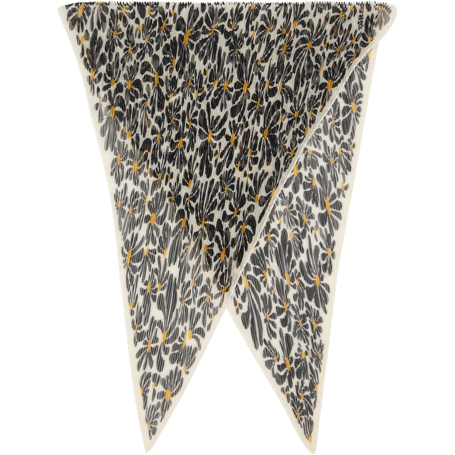 Burberry Black & Off-White Daisy Silk Scarf | SSENSE