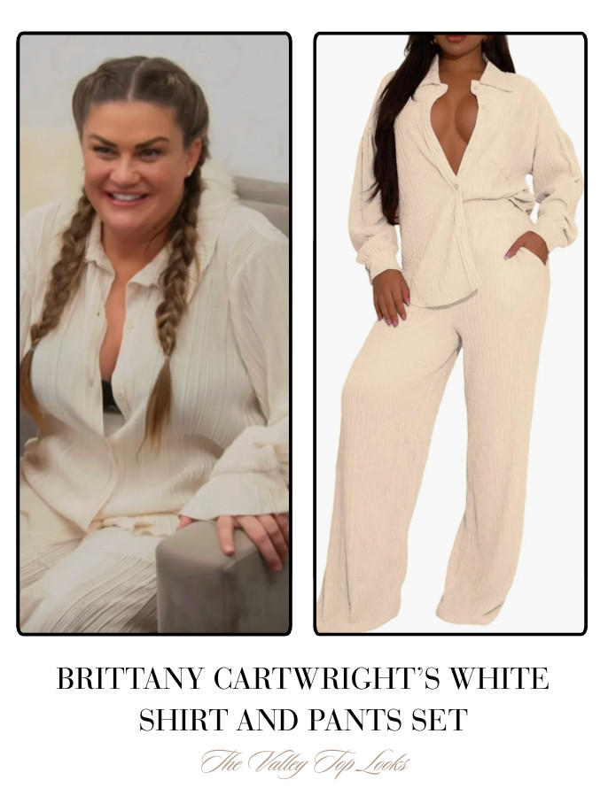 Brittany Cartwright's White Shirt and Pants  

 