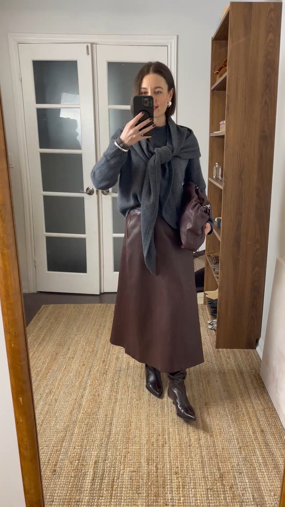 Love a good faux leather skirt! This one from Zara is just so good (xs). Both the cashmere sweater (xs) and triangle scarf are such good quality and wardrobe staples for me!

#LTKStyleTip #LTKSeasonal #LTKFindsUnder100
