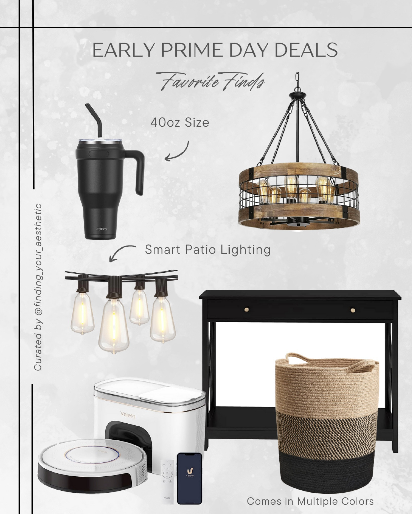 Early prime day deals - score them while they last! 

Tumbler, 40oz tumbler, farmhouse chandelier, chandelier rustic, chandelier round, smart lighting, string lights, patio lights, black console table, smart vacuum, robo vacuum mop, laundry basket, entryway basket, neutral basket, neutral decor, prime deals, Amazon prime day, Amazon home, Amazon finds, Amazon deals

#LTKFind #LTKxPrimeDay #LTKhome