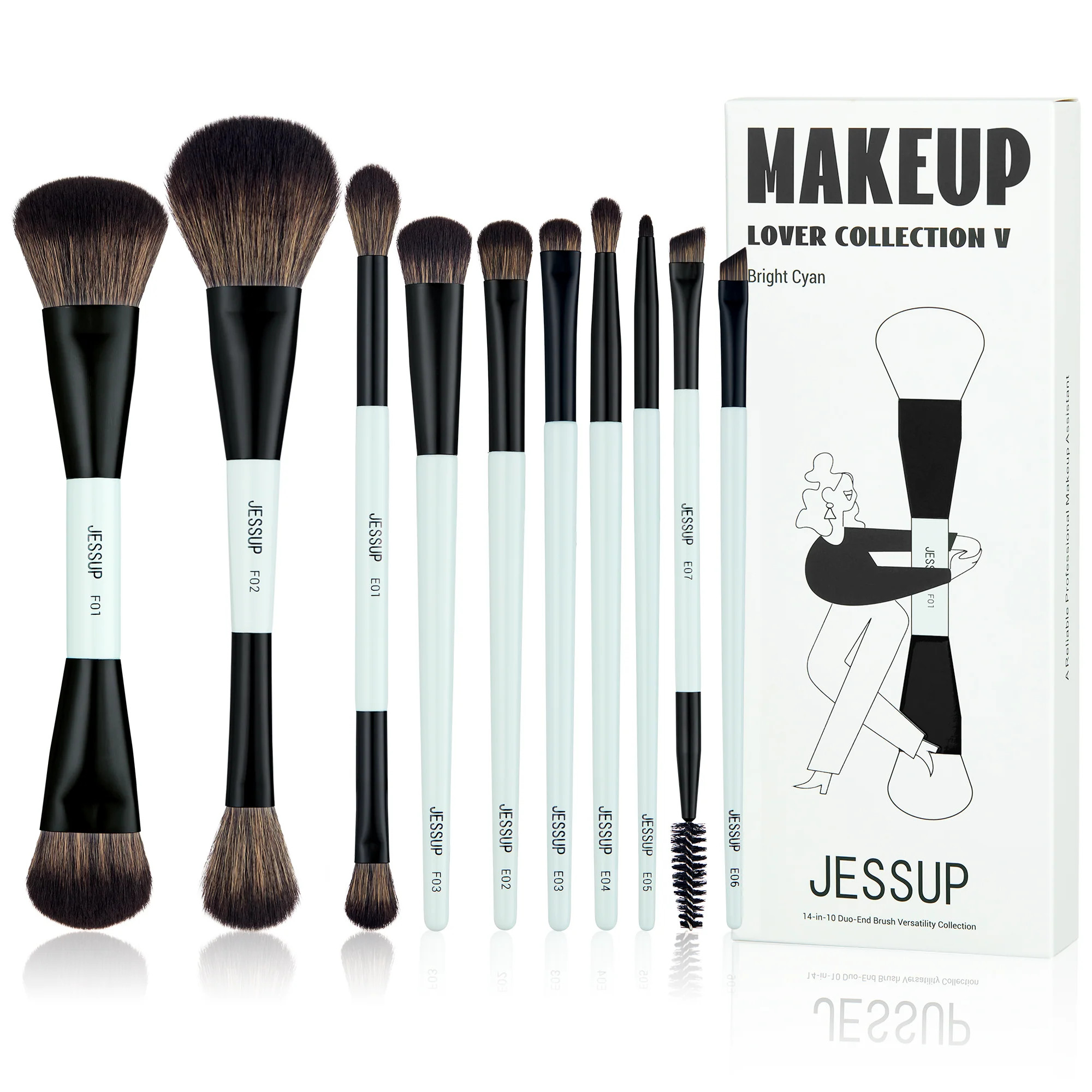 14-in-10 Duo-End Brush Versatility Collection T500 | Jessup Trading HK CO., Limited