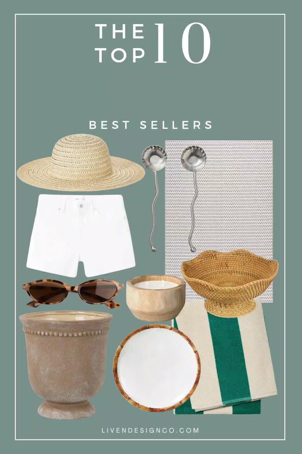 Last week bestselling items. Home decor. Straw hat. Woven footed bowl. White shorts. Neutral rug. Patio decor. Sunglasses. H&M. Citronella candle. Target

#LTKSeasonal #LTKHome #LTKSaleAlert