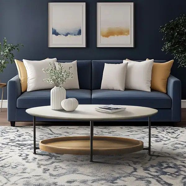 Madison Park Beaumont White/ Natural Coffee Table - Bed Bath & Beyond - 32902390 | Bed Bath & Beyond