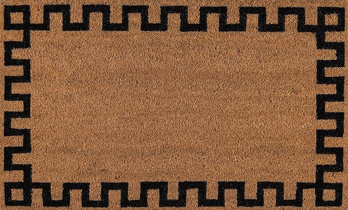 Erin Gates by Momeni Park Greek Key Natural Hand Woven Natural Coir Doormat 1'6" X 2'6" | Amazon (US)