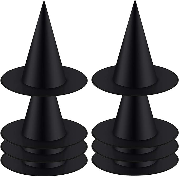 Aneco 8 Pack Halloween Costume Witch Hat Cap Witch Costume Accessory for Witch Theme Decoration o... | Amazon (US)