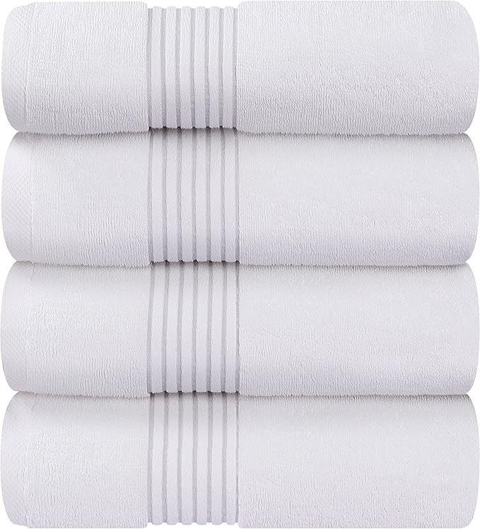 Utopia Towels 4 Piece Luxury Bath Towels Set, (27 x 54 Inches) 100% Ring Spun Cotton 600GSM, Ligh... | Amazon (US)
