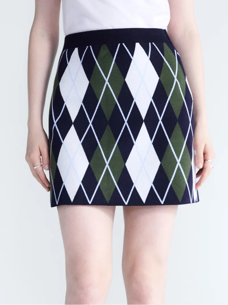 Free Assembly Women's Missy Pull On Argyle Mini Pull On Sweater Skirt, Sizes XS-4X | Walmart (US)