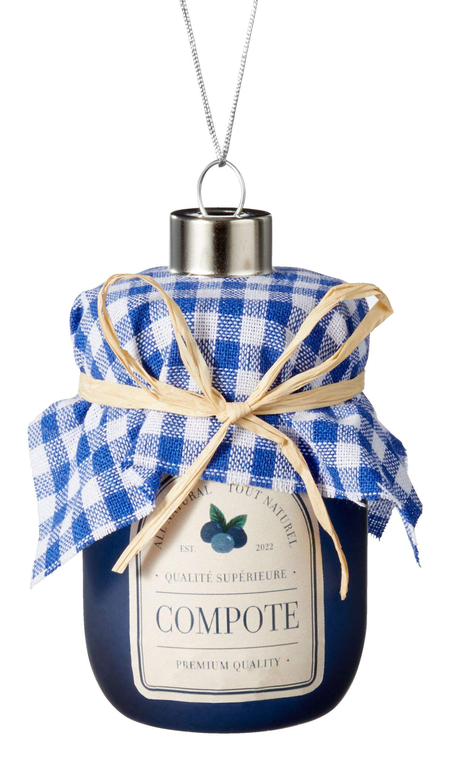 CANVAS Countryside Christmas Glass Blueberry Jam Ornament, 3.5-in | Canadian Tire