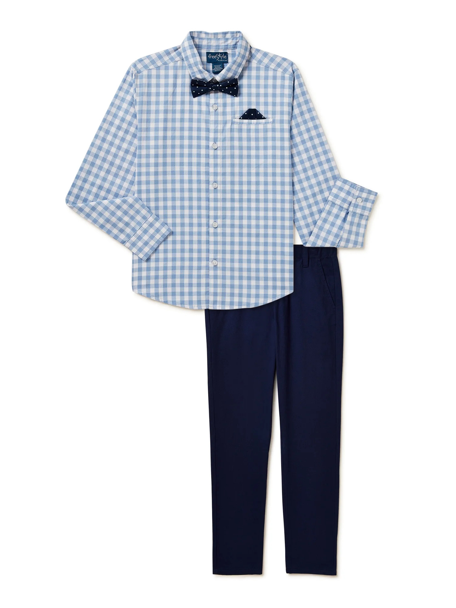 Freestyle Revolution Boys Dress Shirt and Pants with Tie Outfit Set, 3-Piece, Sizes 4-14 | Walmart (US)