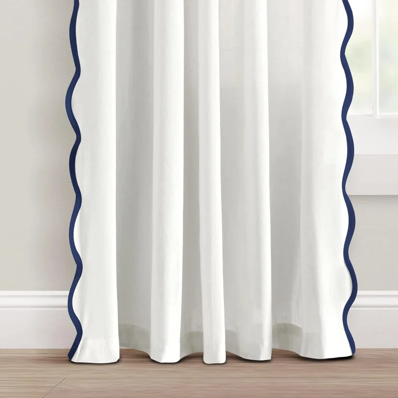 Coastal Chic Scallop Edge Window Curtain, 52" W x 84" L | Wayfair North America