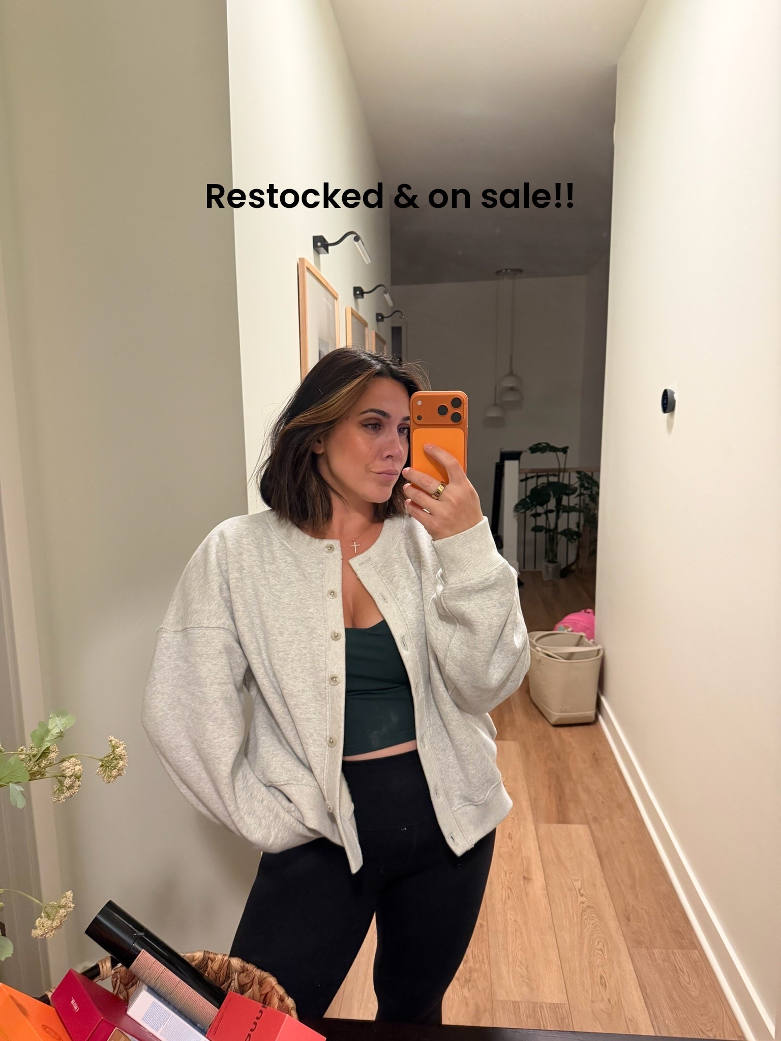 Restocked!! And on sale :) I’ve been LIVING in this cardigan button up sweatshirt it’s the perfect throw on and go transitional piece & can be dressed up or down! Size L for me.

#LTKMidsize #LTKSeasonal #LTKSaleAlert