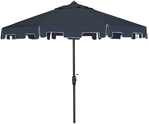 Safavieh Outdoor Collection Zimmerman Crank Market Umbrella with Flap | Amazon (US)