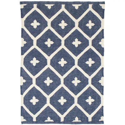 Dash and Albert Rugs Elizabeth Handwoven Flatweave Navy Area Rug Rug Size: Rectangle 9' x 12' | Wayfair North America