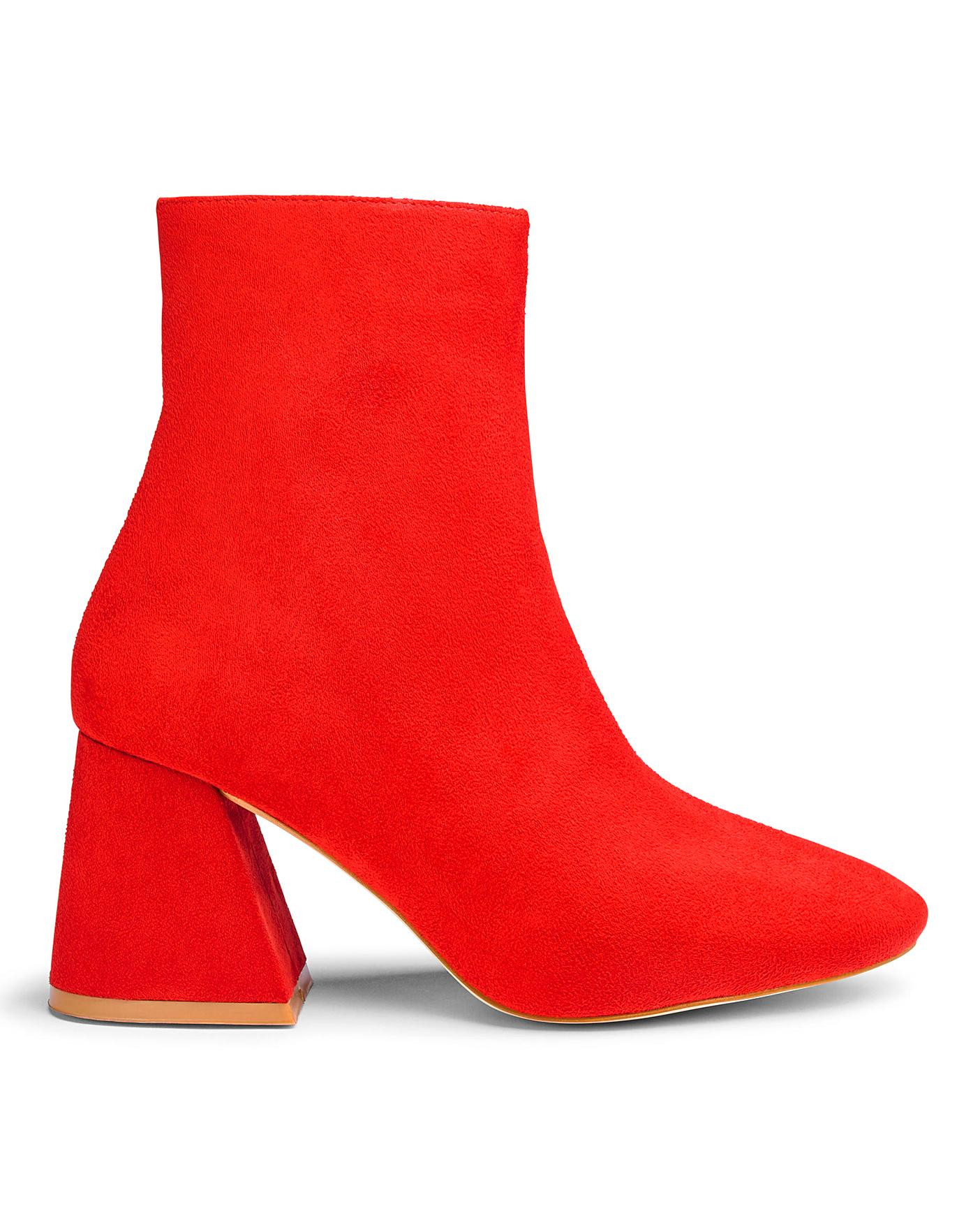 Raid Ramone Pointed Block Heel Ankle Boots Wide Fit Boots | Simply Be (UK)