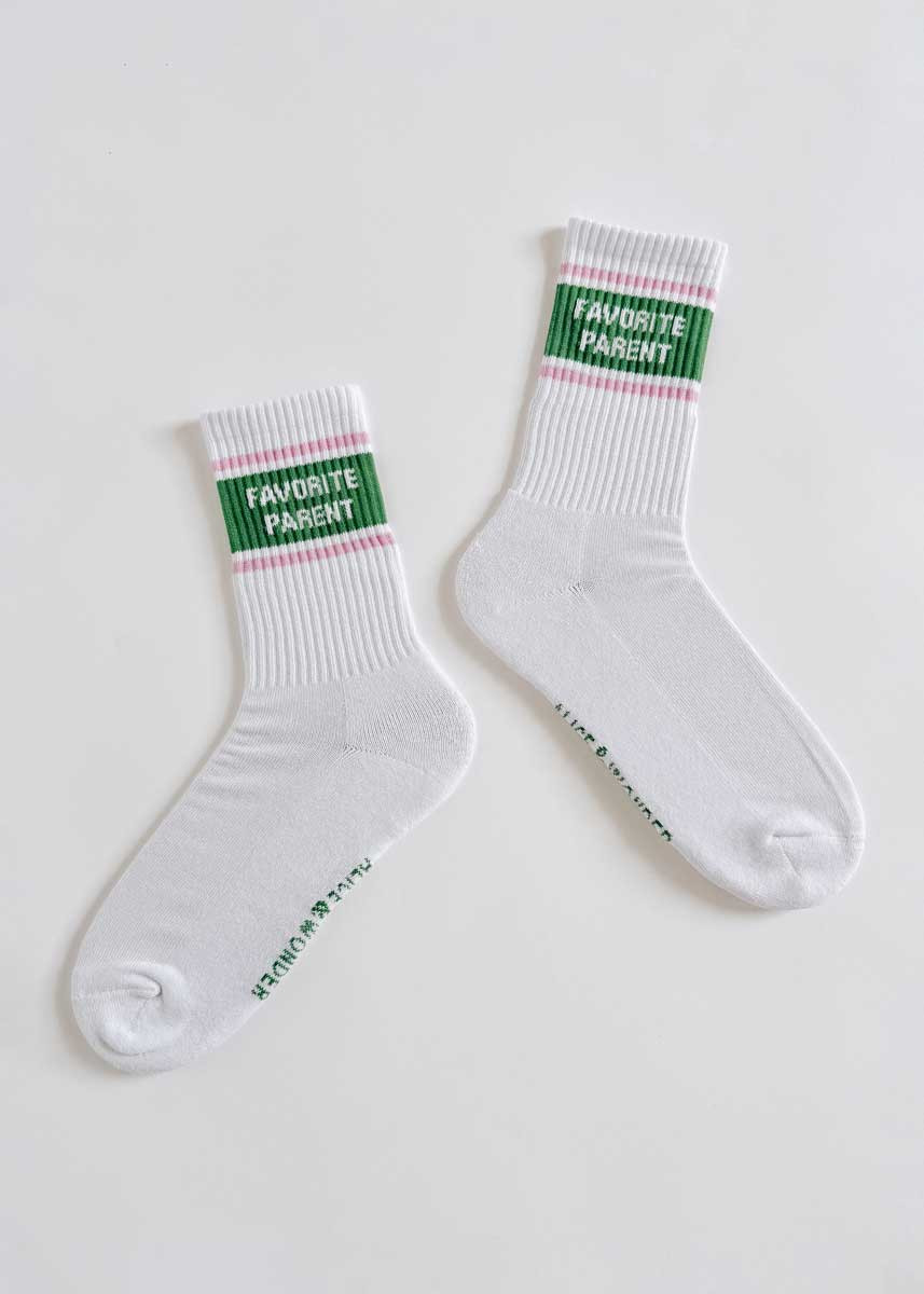 Favorite Parent Long Crew Sock | Alice & Wonder