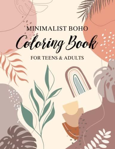 Minimalist Boho Coloring Books For Teens Relaxation & Adults: 60 Design Minimalist Coloring Book,... | Amazon (US)