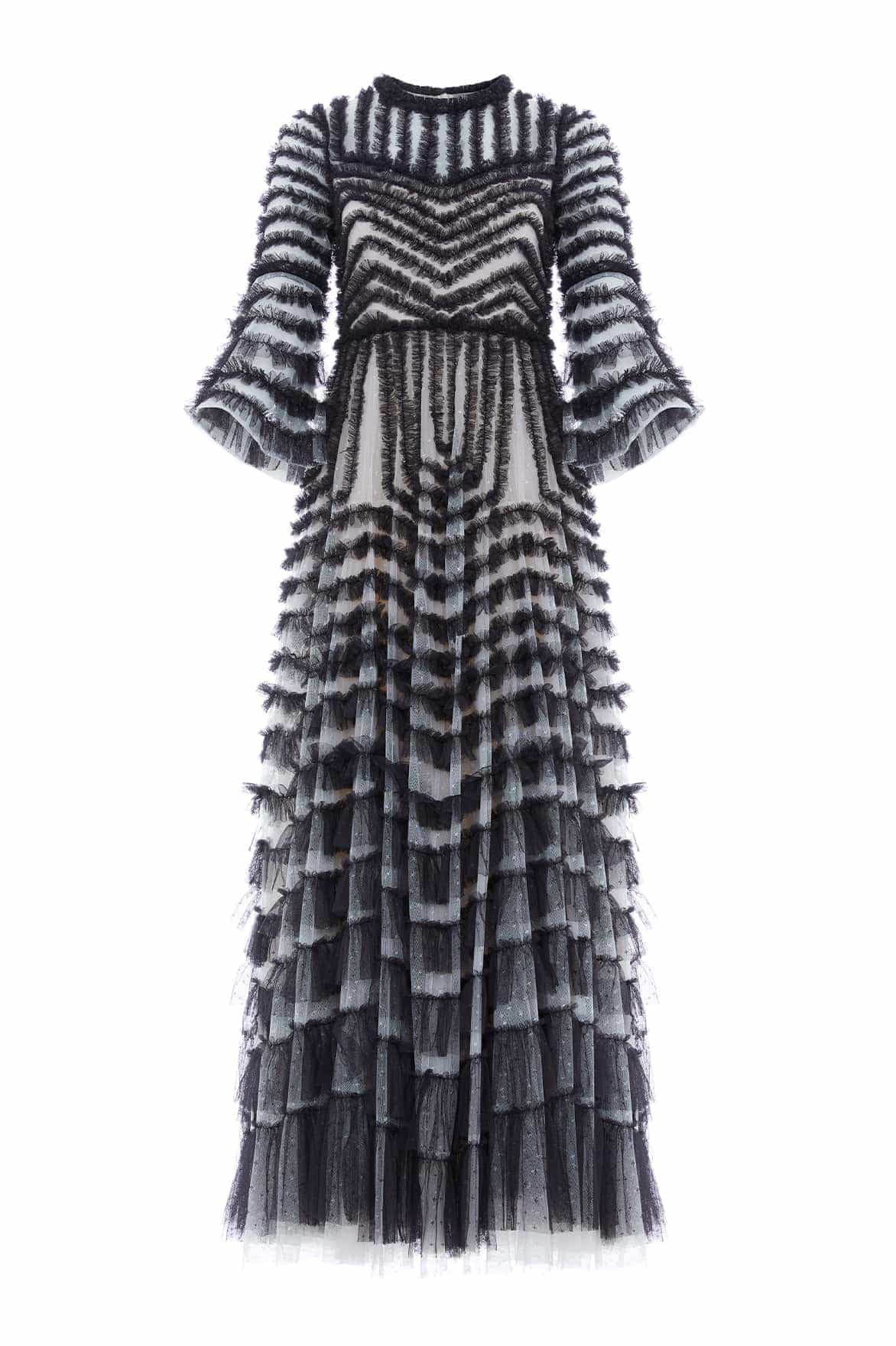 La Vie En Rose Round Neck Gown | Needle & Thread US