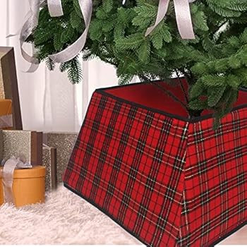 Amazon.com: SUNYPLAY Christmas Tree Collar, Square Christmas Tree Ring, Fabric Christmas Tree Ski... | Amazon (US)