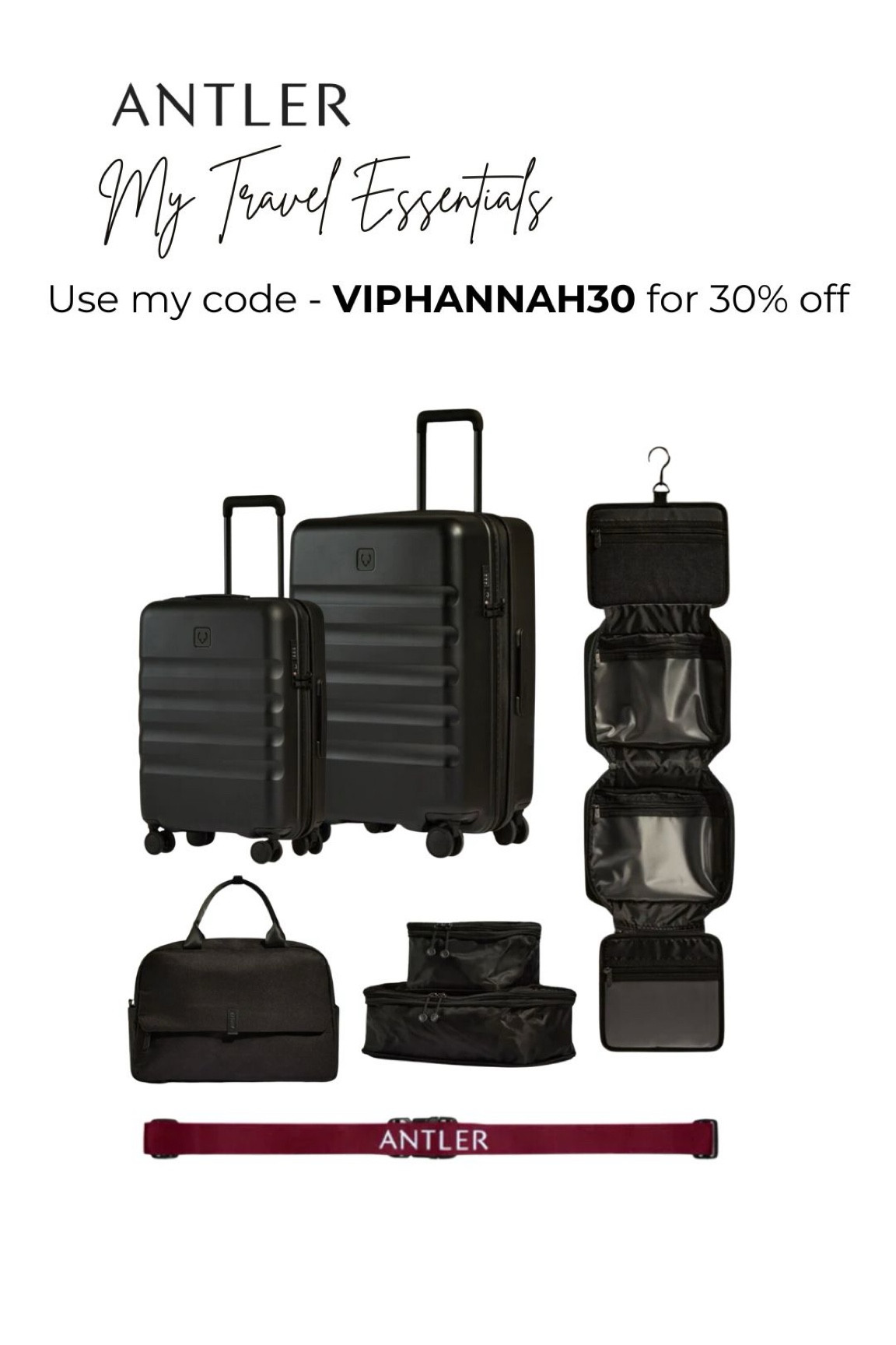 My travel essentials from Antler 

Use my code VIPHANNAH30 for 30% off 

#AntlerTravels @antlerofficial