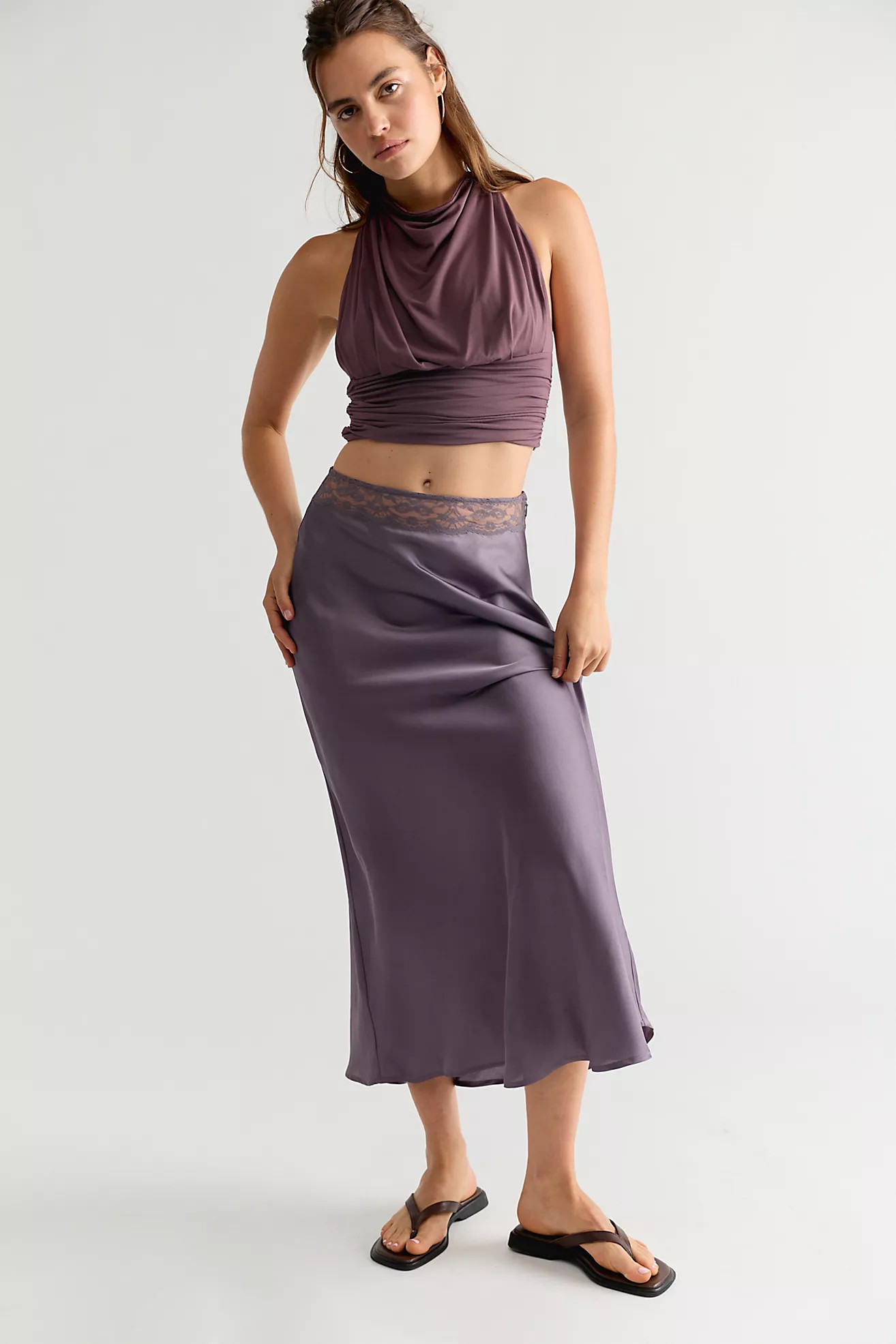 Valeria Midi Slip Skirt | Free People (Global - UK&FR Excluded)