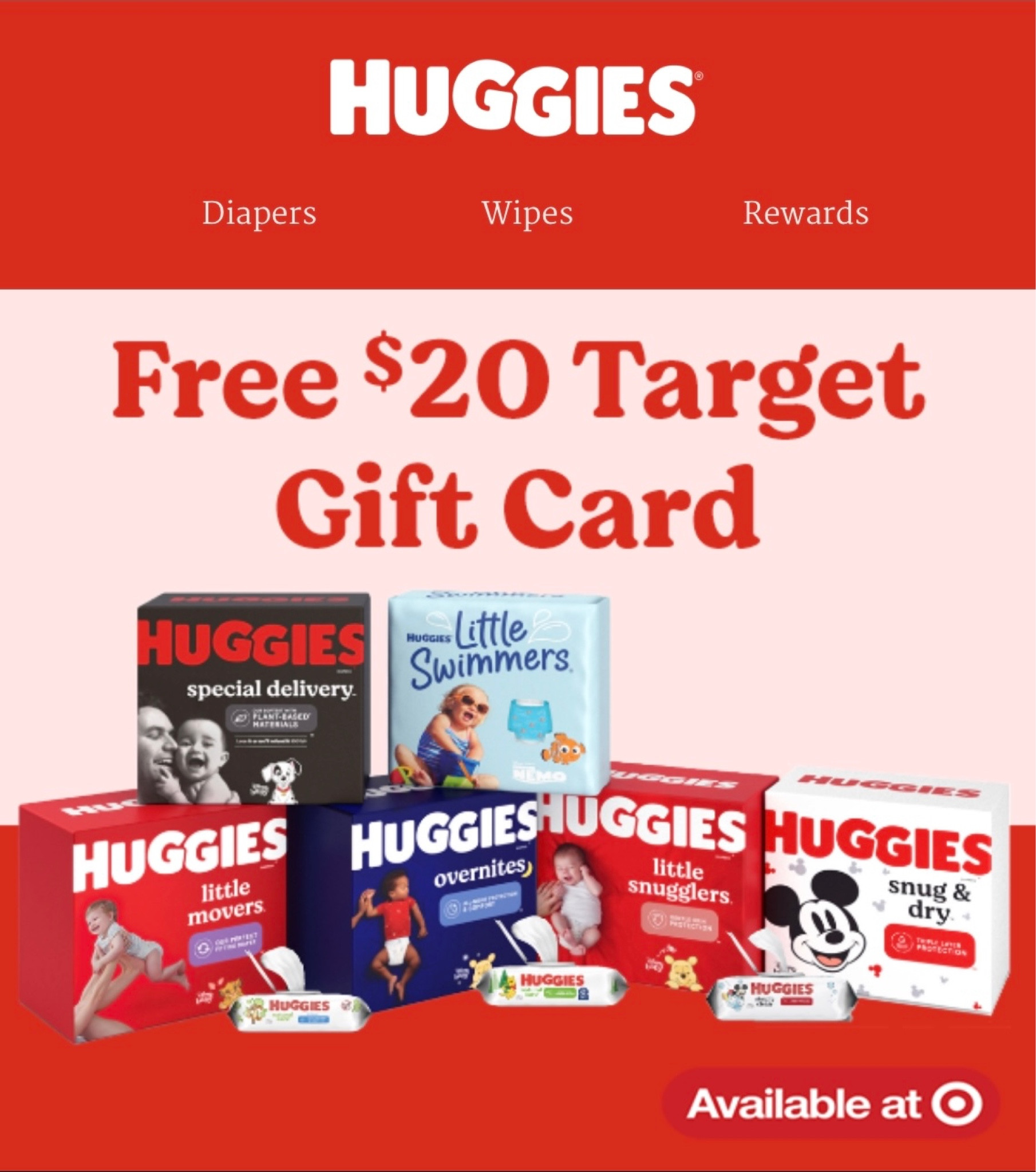 $20 Target gift card with $100 Huggies purchase! A great time to stock up on dipes and wipes - little swimmers are included!

#LTKfamily #LTKsalealert #LTKbaby