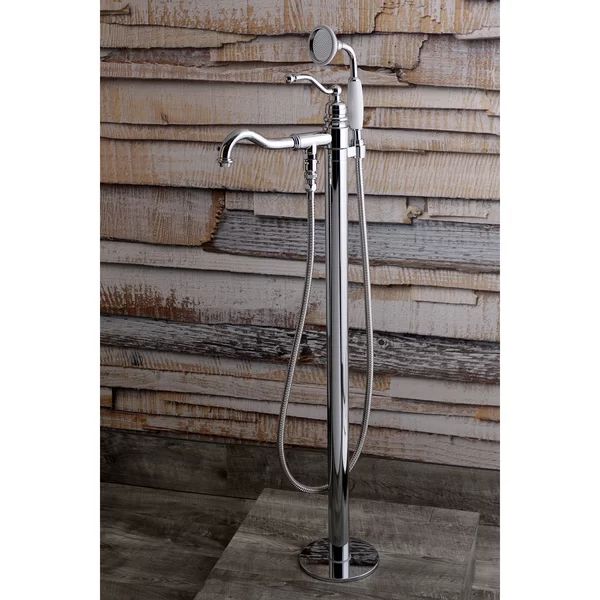 KS7131ABL English Country Single Handle Floor Mount Roman Freestanding Tub Filler with Hand Showe... | Wayfair North America