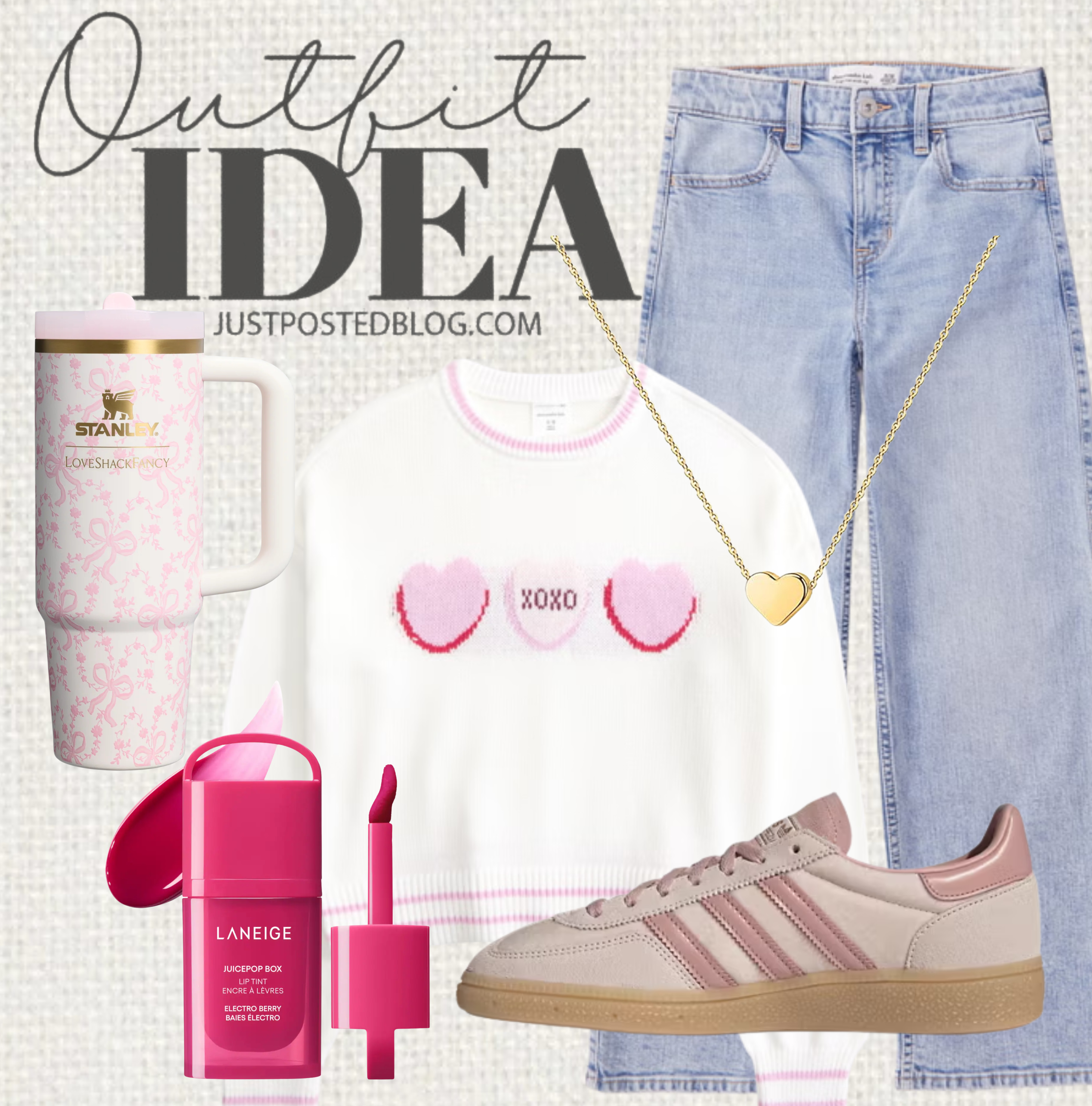 This is such a cute  Valentine's Day outfit for tweens and teens!! 

 