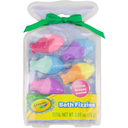 Crayola Bath Fishes Bath Fizzies 5 Pack, Refreshing Citrus Breeze Scented Colorful Bath Fizzers for Boys, Girls, & Tweens, Fun Fish Shaped Bath Bombs | Amazon (US)