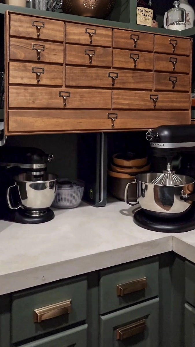 When we built our appliance garages, while we measured for the KitchenAid pro to fit, we didn’t think of the door hardware and door itself. This made it a pain in the butt to get the mixer in and out, so I ordered the mini version and love it!

#LTKHome