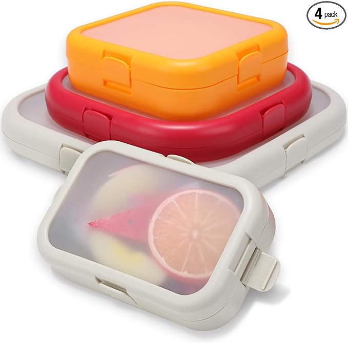 Nuogo 4 Pcs Silicone Fruit Storage Box Anti-oxidation Avocado Saver Storage Tomato Pod Vegetable ... | Amazon (US)