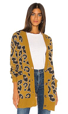 J.O.A. Leopard Cardigan in Leopard & Mustard from Revolve.com | Revolve Clothing (Global)
