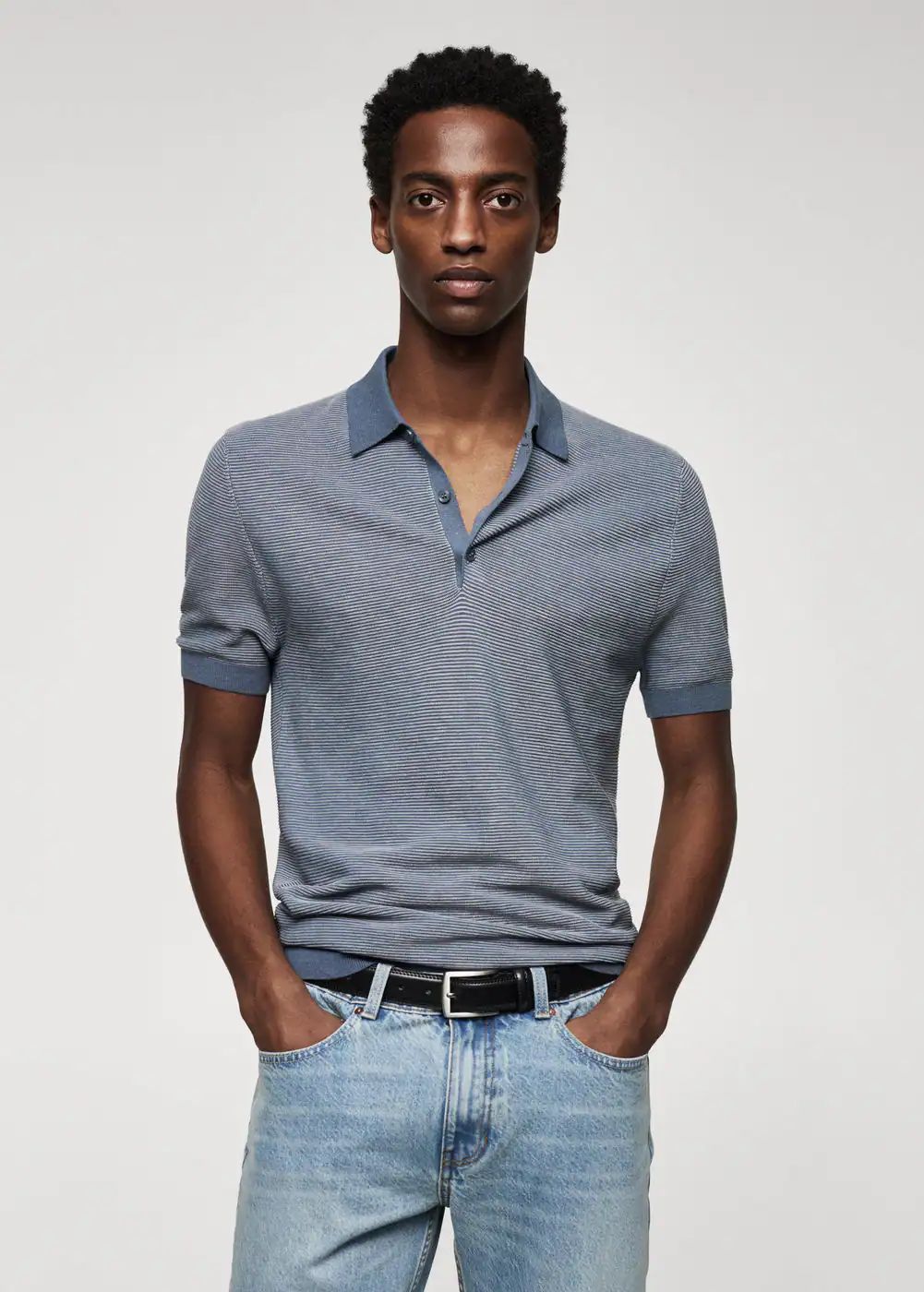 Patterned cotton polo shirt -  Men | Mango Man USA | MANGO (US)