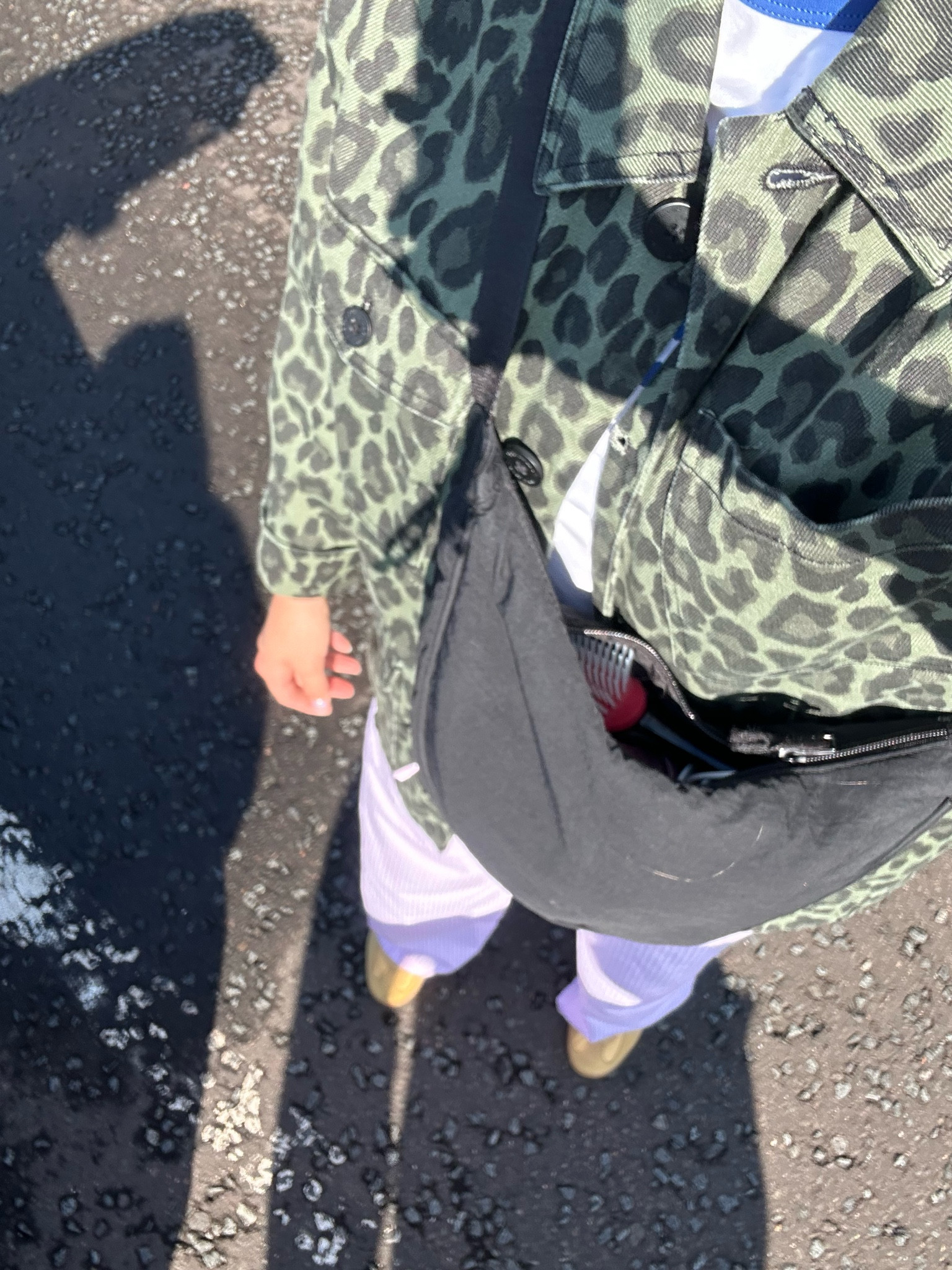 Stripe poplin trousers, autumn outfits, leopard jacket, denim jacket, weekend outfit, day outfit, travel outfit 

#LTKeurope #LTKuk #LTKautumn