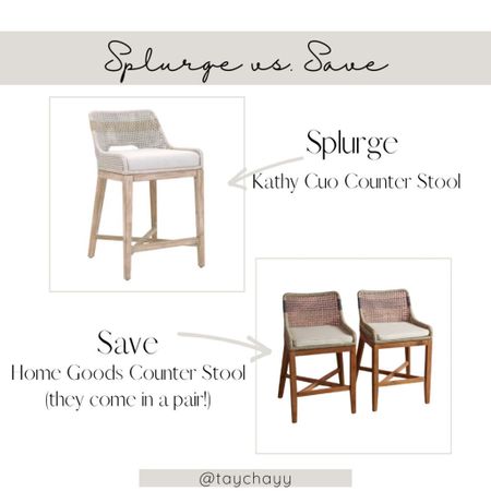 Splurge vs. Save Counter and Bar stools

#LTKhome #LTKFind