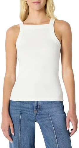 Amazon Essentials Women's (Demi's Pick) Slim-Fit Stretch Rib High-Neck Tank with Consistent Stret... | Amazon (US)