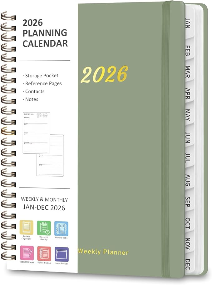 2026 Planner, Weekly and Monthly Calendar Planning Agenda, Jan 2026 - Dec 2026, Academic Planner ... | Amazon (US)