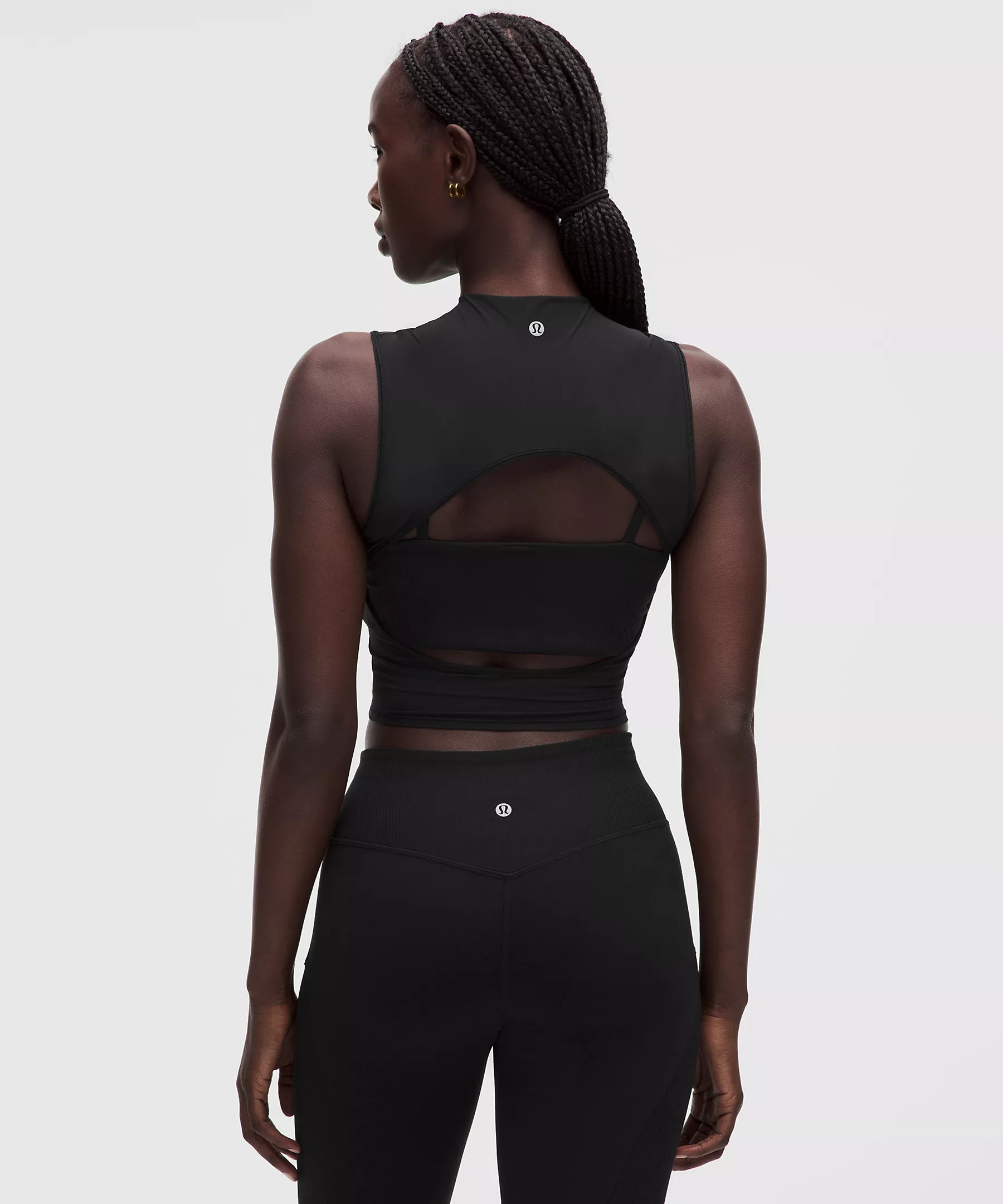 Nulu and Mesh-Overlay Cropped Studio Tank Top | Women's Sleeveless & Tank Tops | lululemon | Lululemon (US)